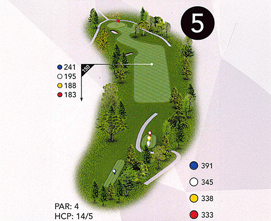 a map of a golf course