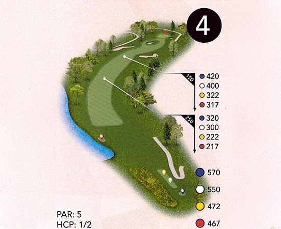 a map of a golf course