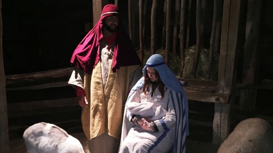 a man and woman in garment