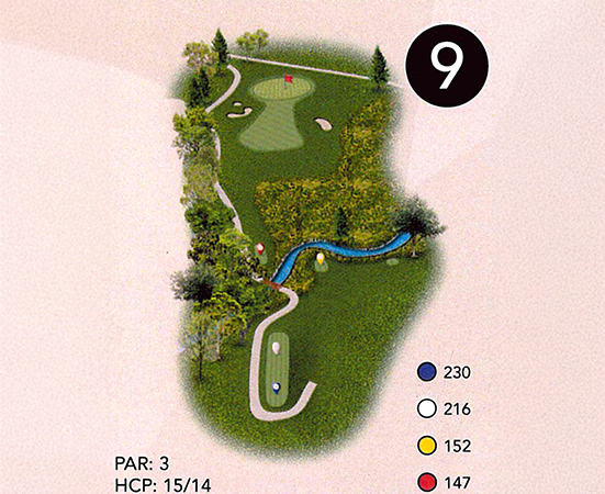 a map of a golf course