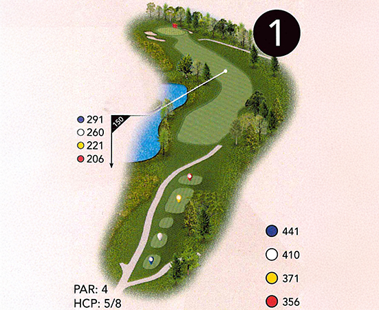 a map of a golf course