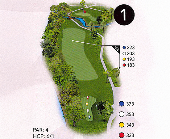 a map of a golf course