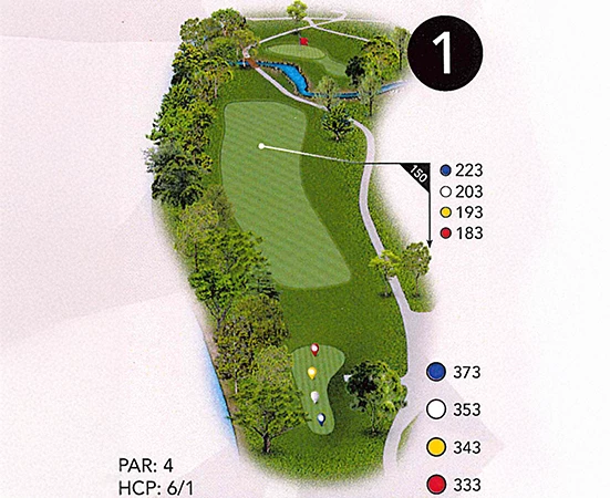 a map of a golf course
