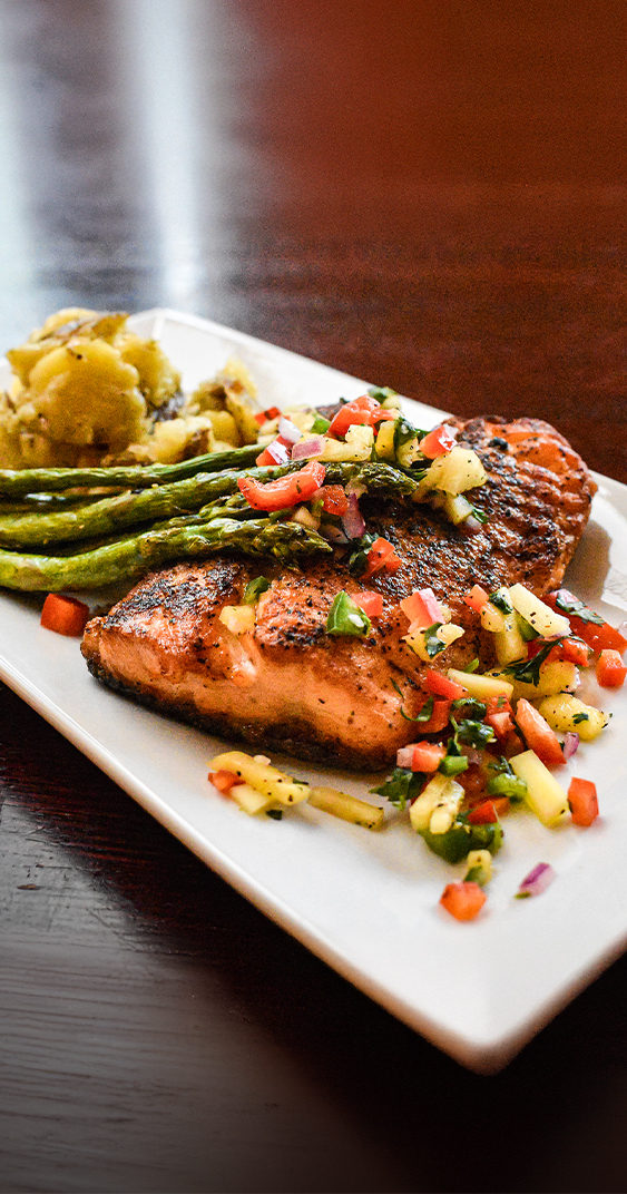 a plate of food on a table