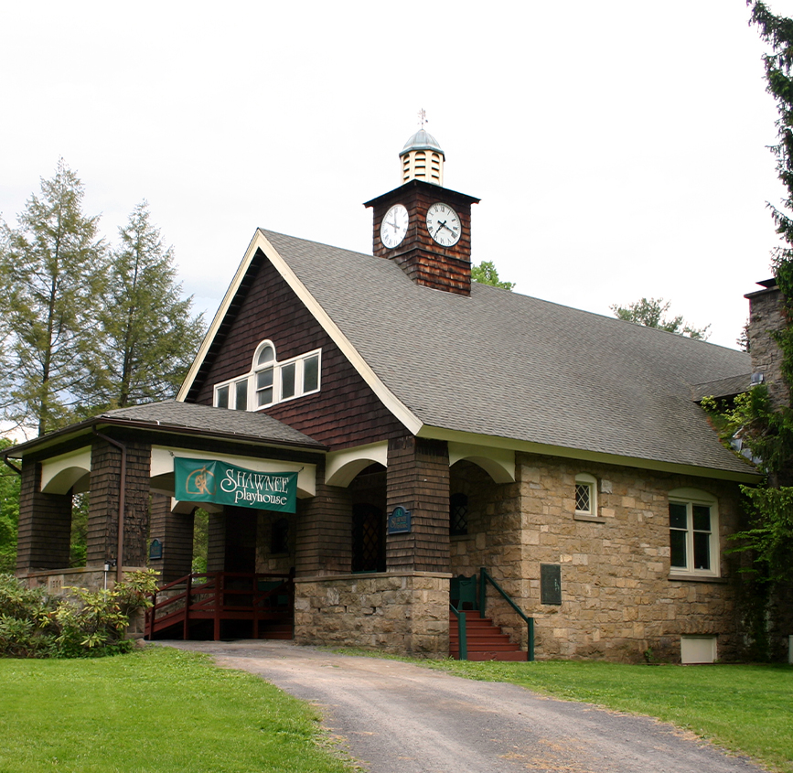 Eagle Bluff Light with a clock tower