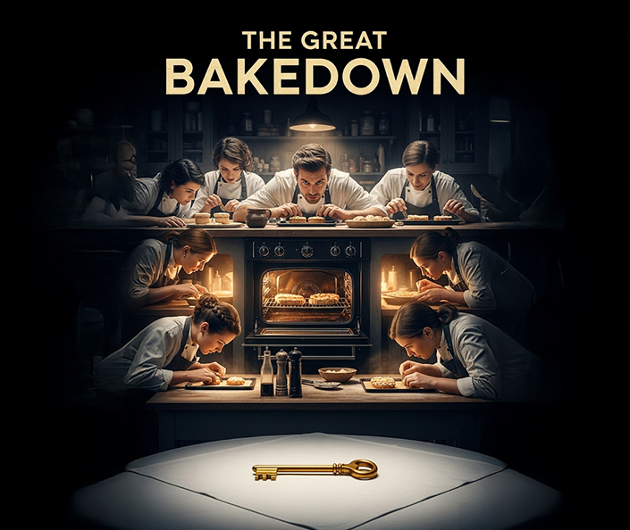 a group of people in a kitchen