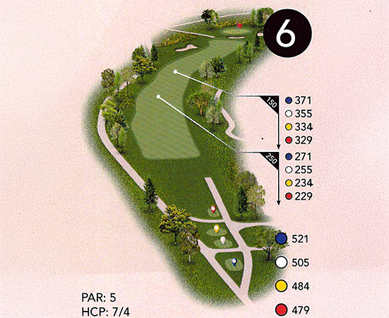 a map of a golf course