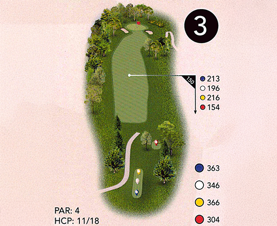 a map of a golf course