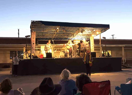 a group of people on stage