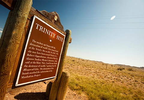 a sign in a field