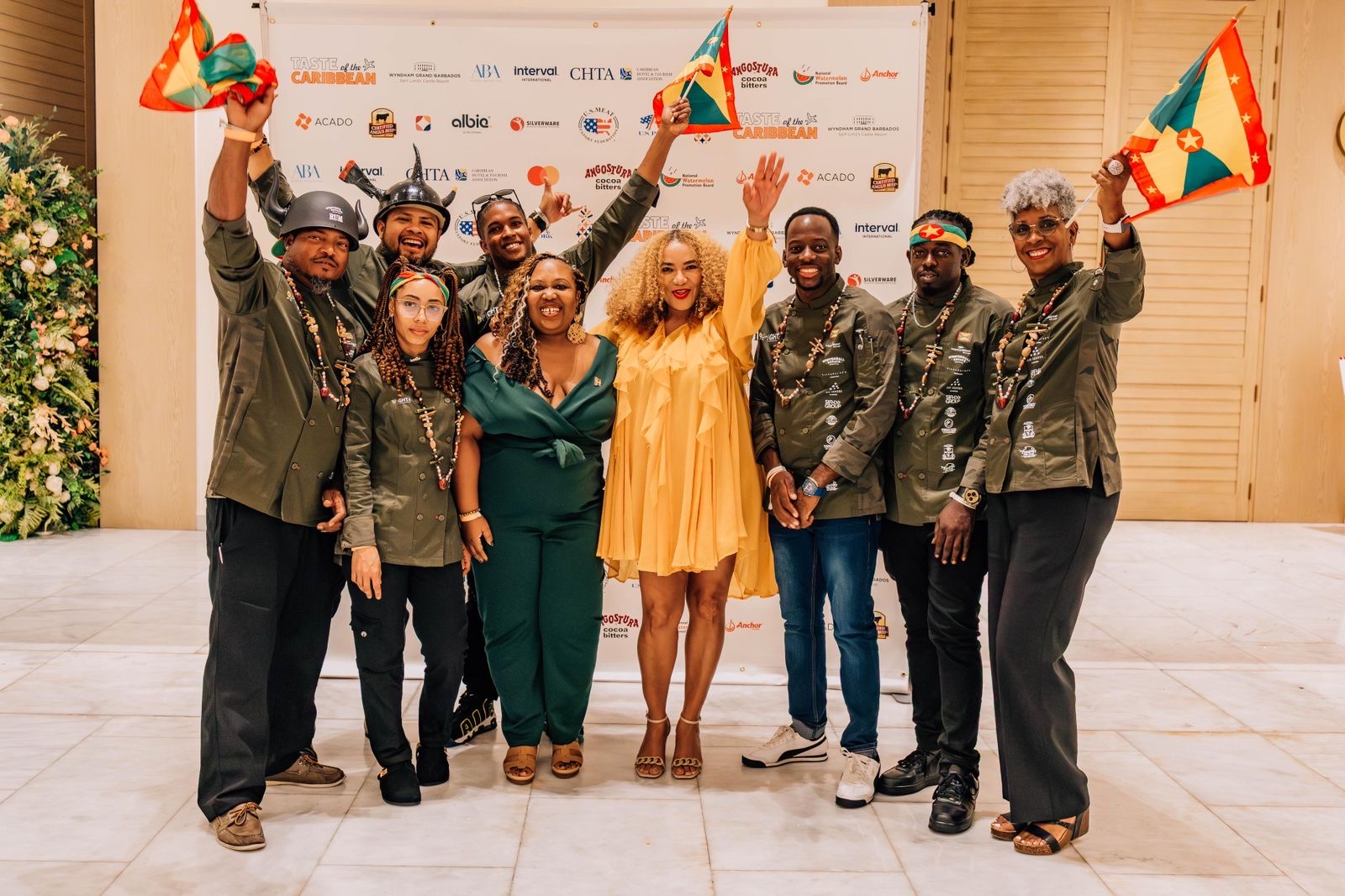 a group of people posing for a photo