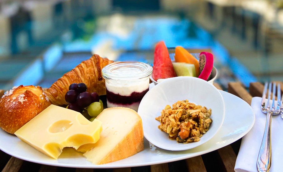 a plate of breakfast