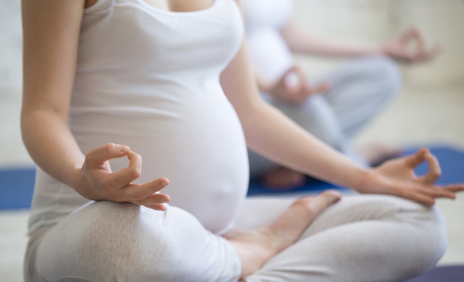 a woman sitting on the floor