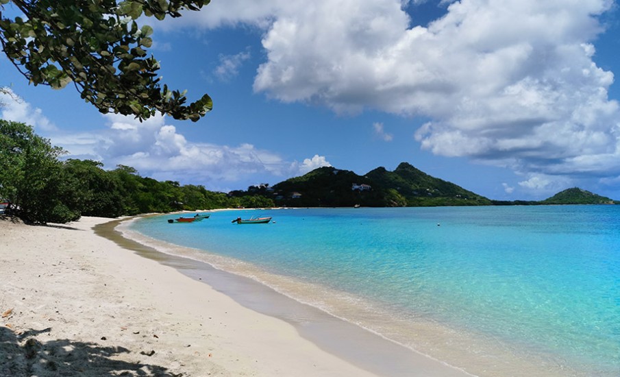 a beach with boats on it