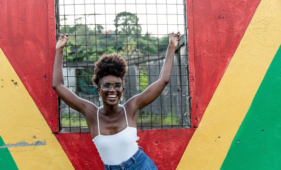 a man climbing a wall