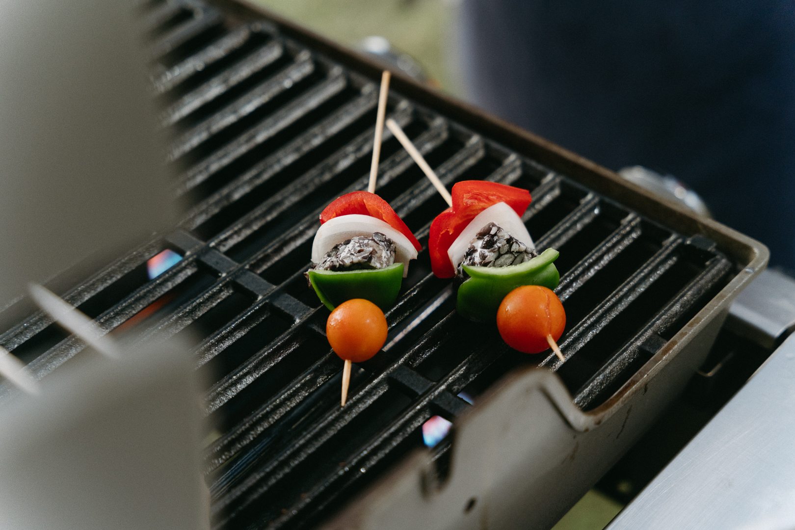 food on a grill