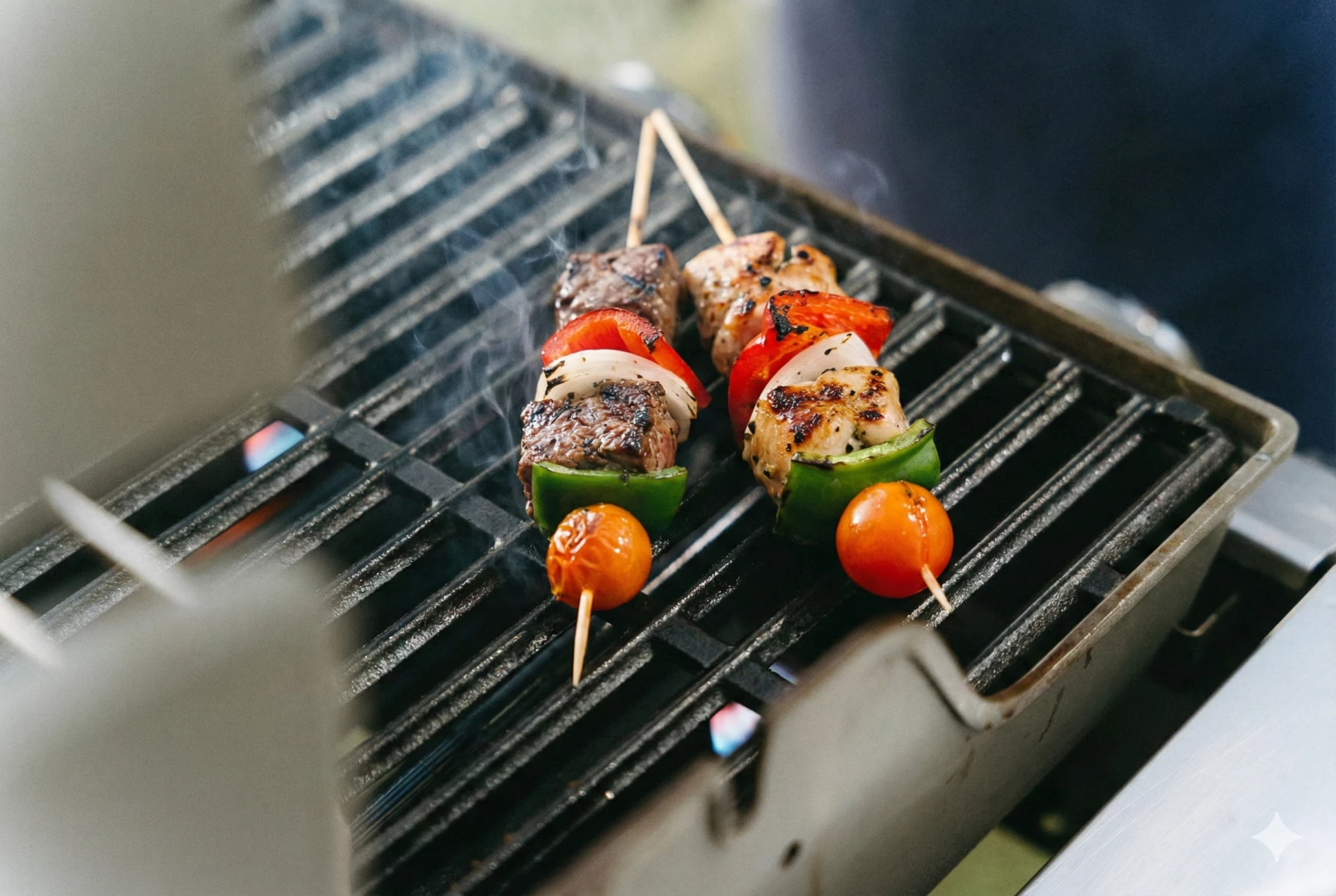 food on a grill