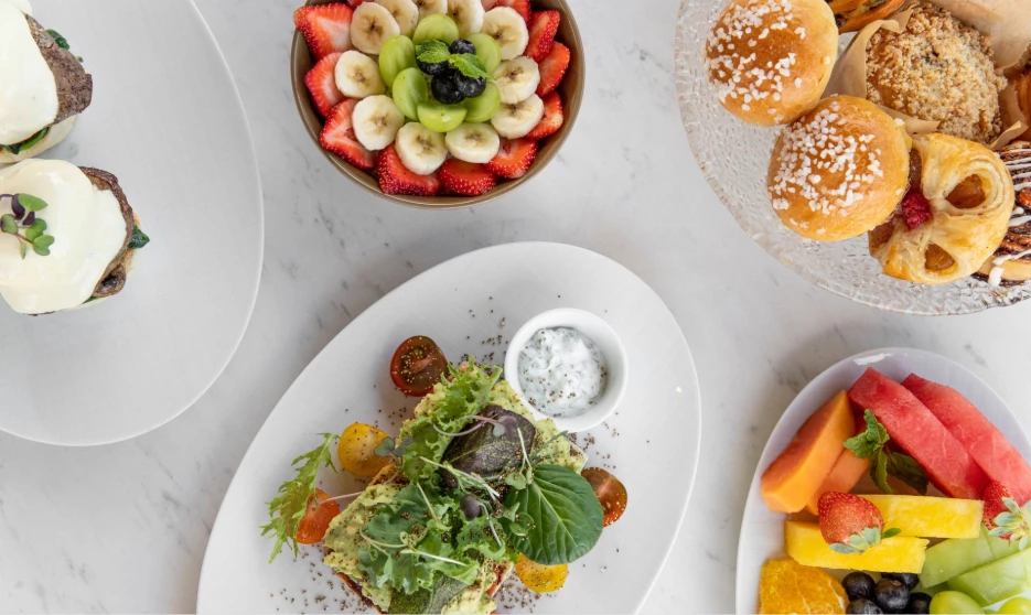 a plate of food on a table