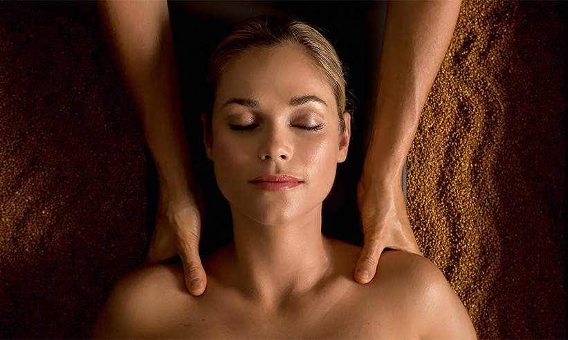 a woman receiving a massage