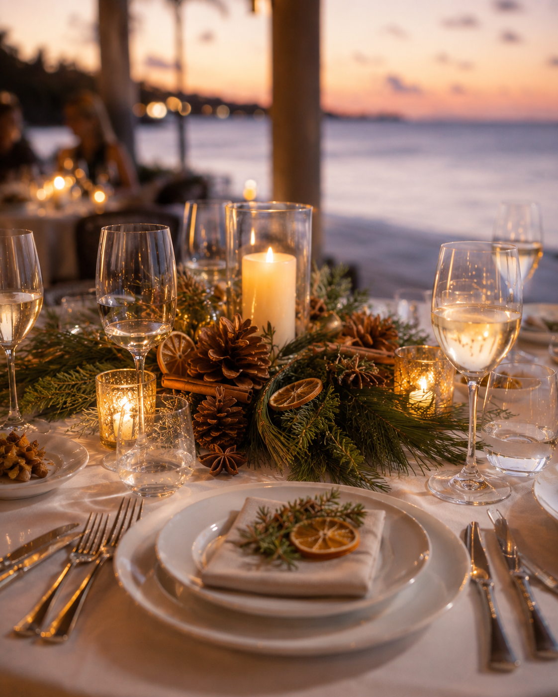 a table set for a dinner party