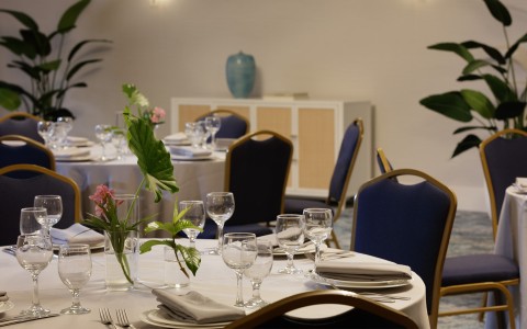 a table set for a party
