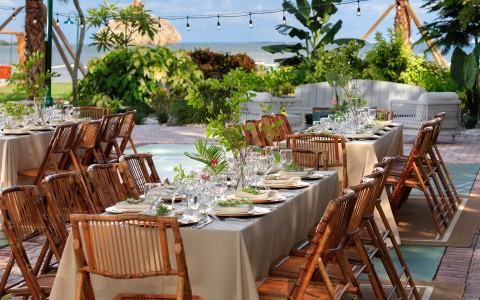 a table set for a dinner party
