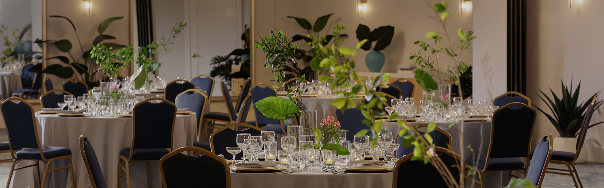 a table set for a party