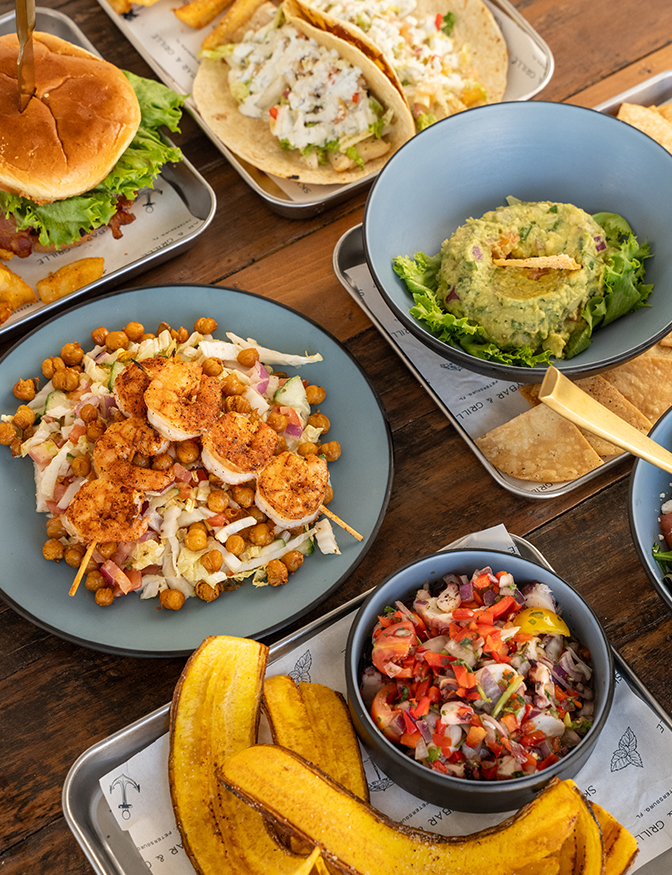 a table full of food