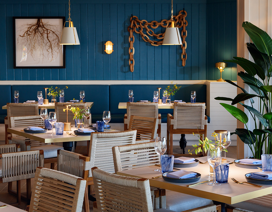 a restaurant with tables and chairs