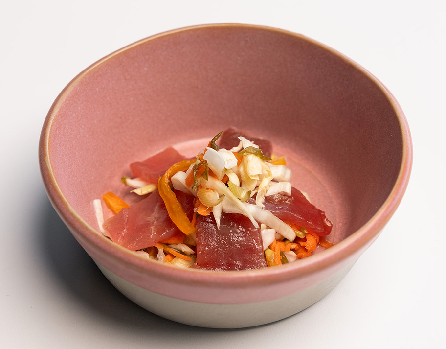 a bowl of food