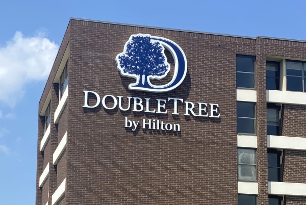 a sign on a building