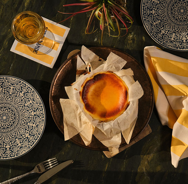 a plate with food on it