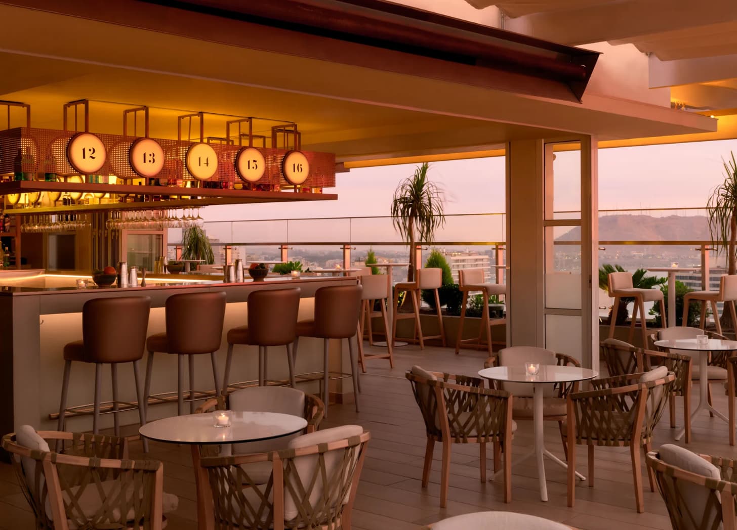 a restaurant with tables and chairs