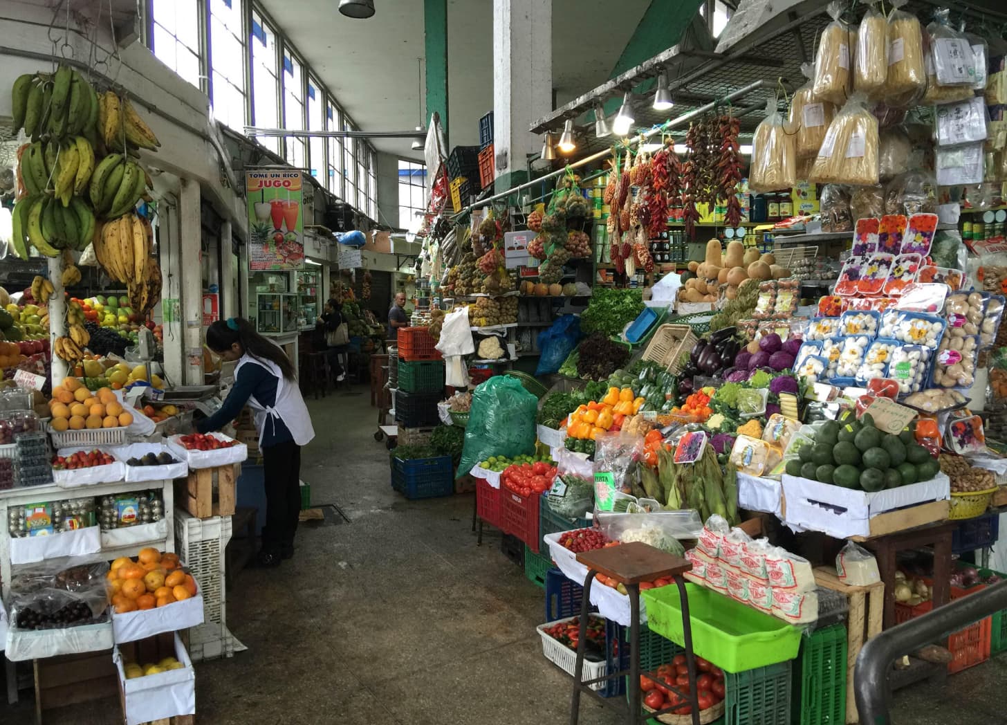 a market with many different types of produce
