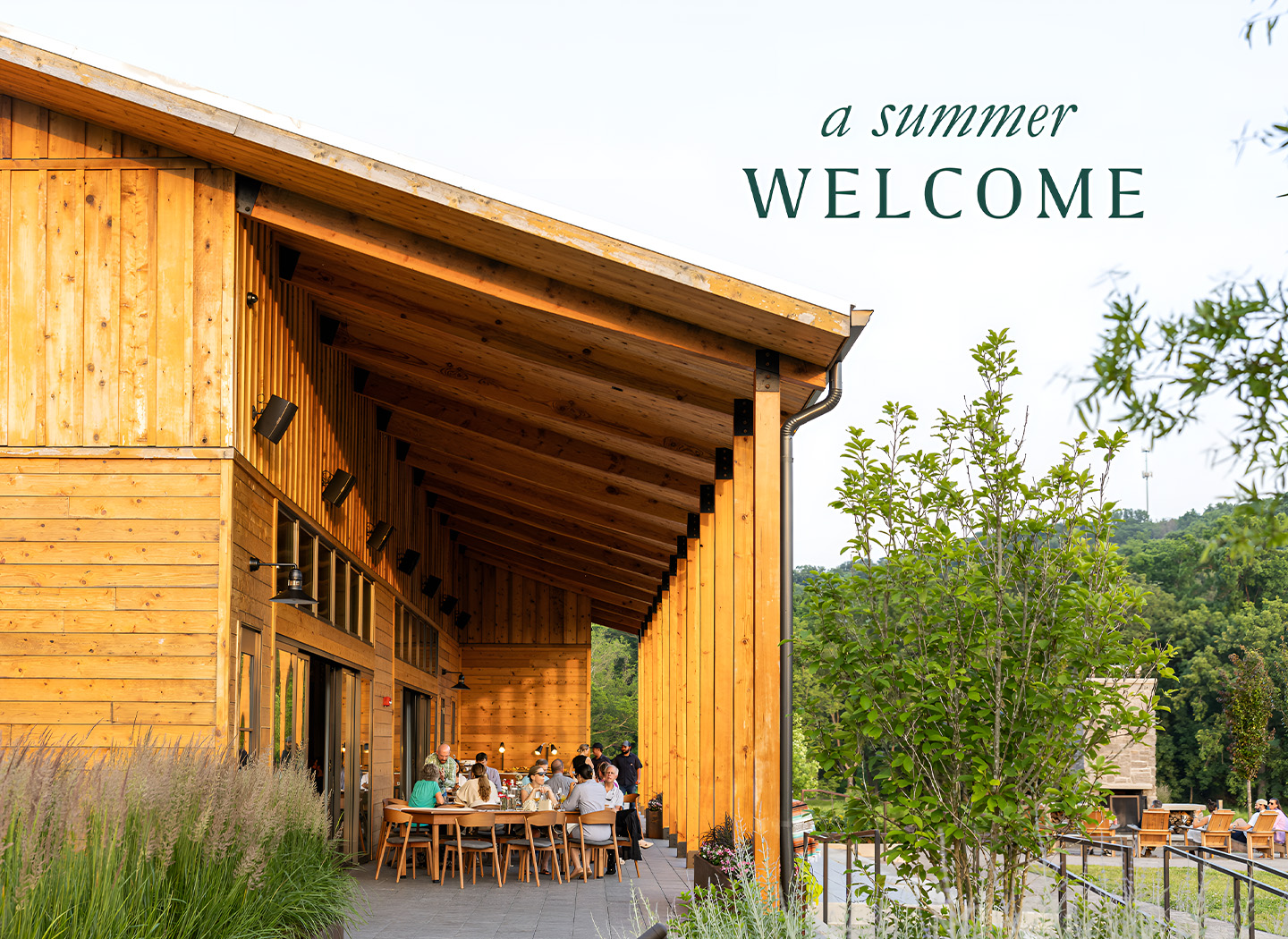 a group of people outside a building