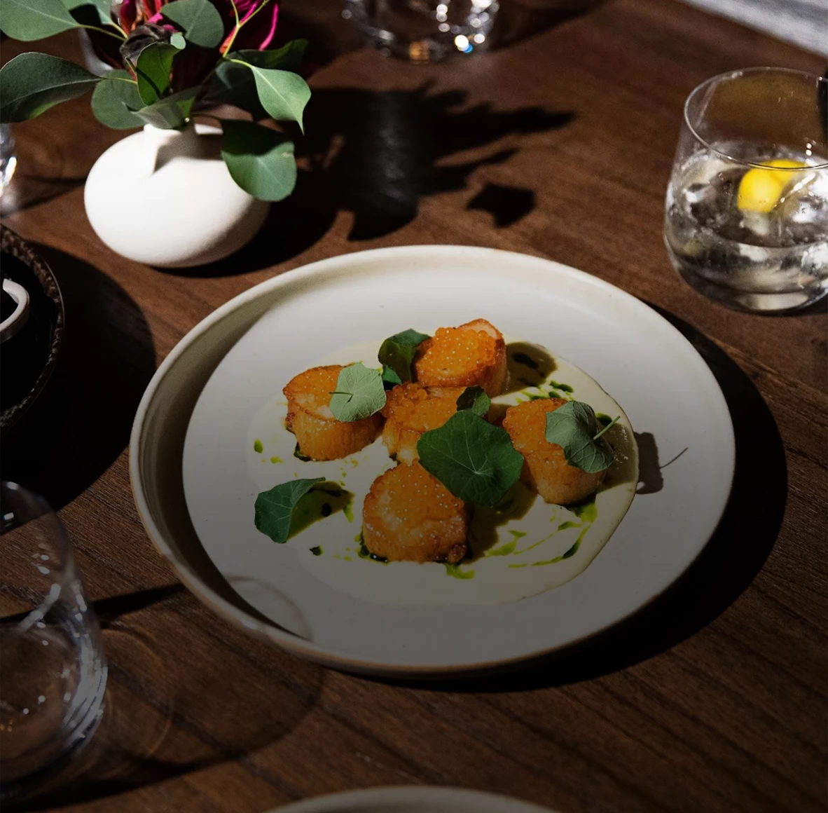 a plate of food on a table