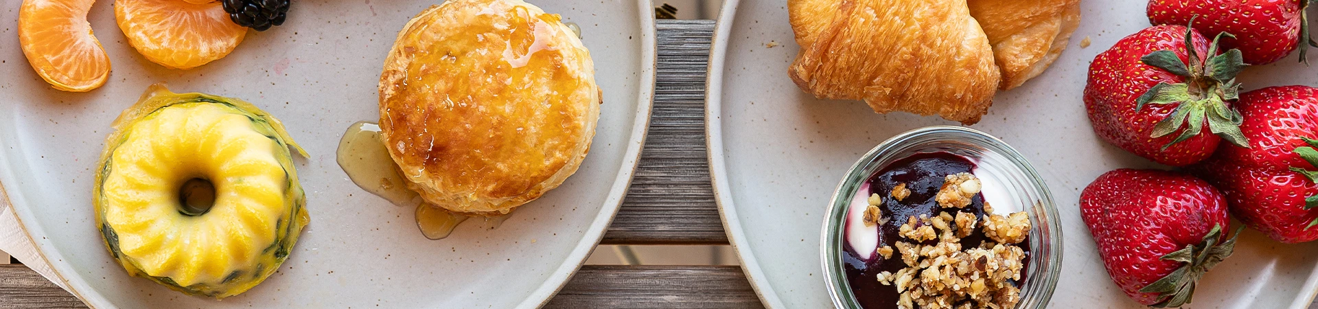a plate of pastries on a table
