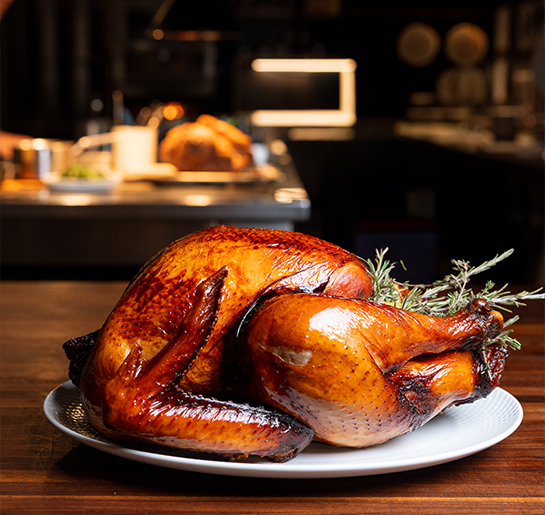 a roasted turkey on a plate
