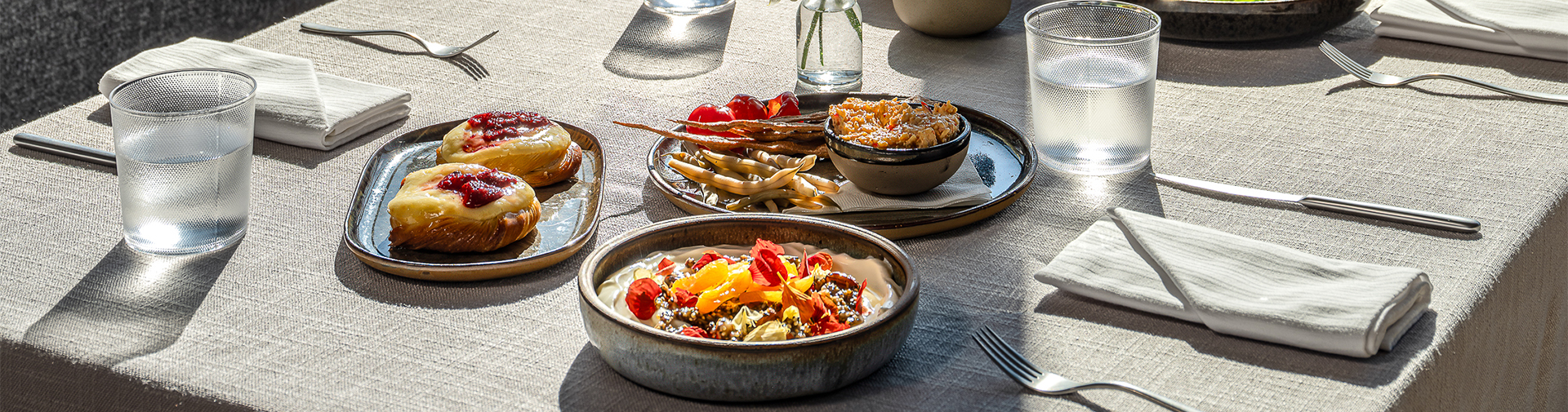 a plate of food on a table