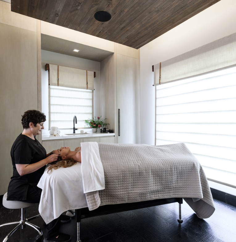 a woman getting a massage