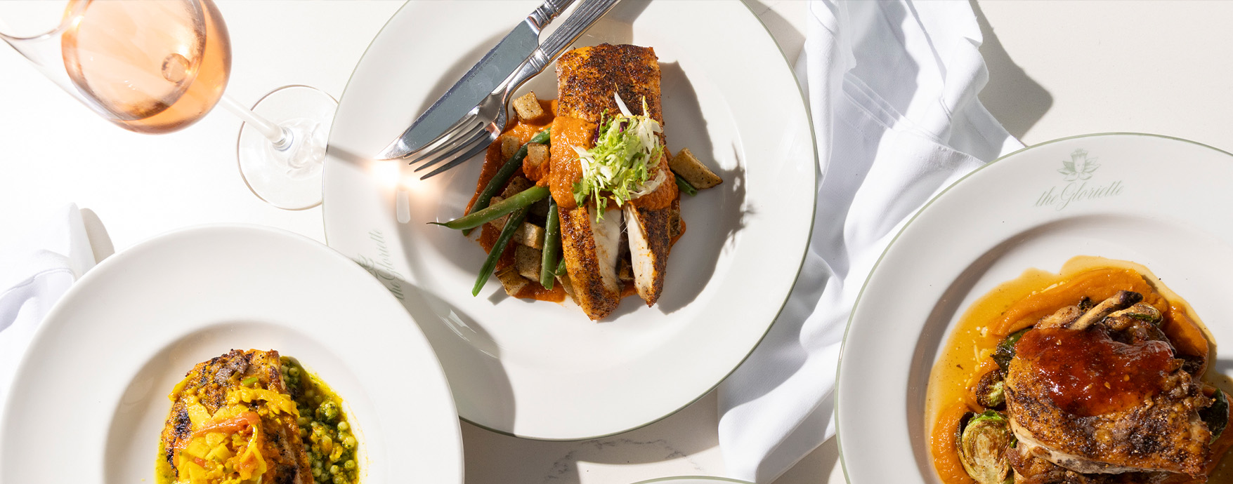 a plate of food with a fork and knife