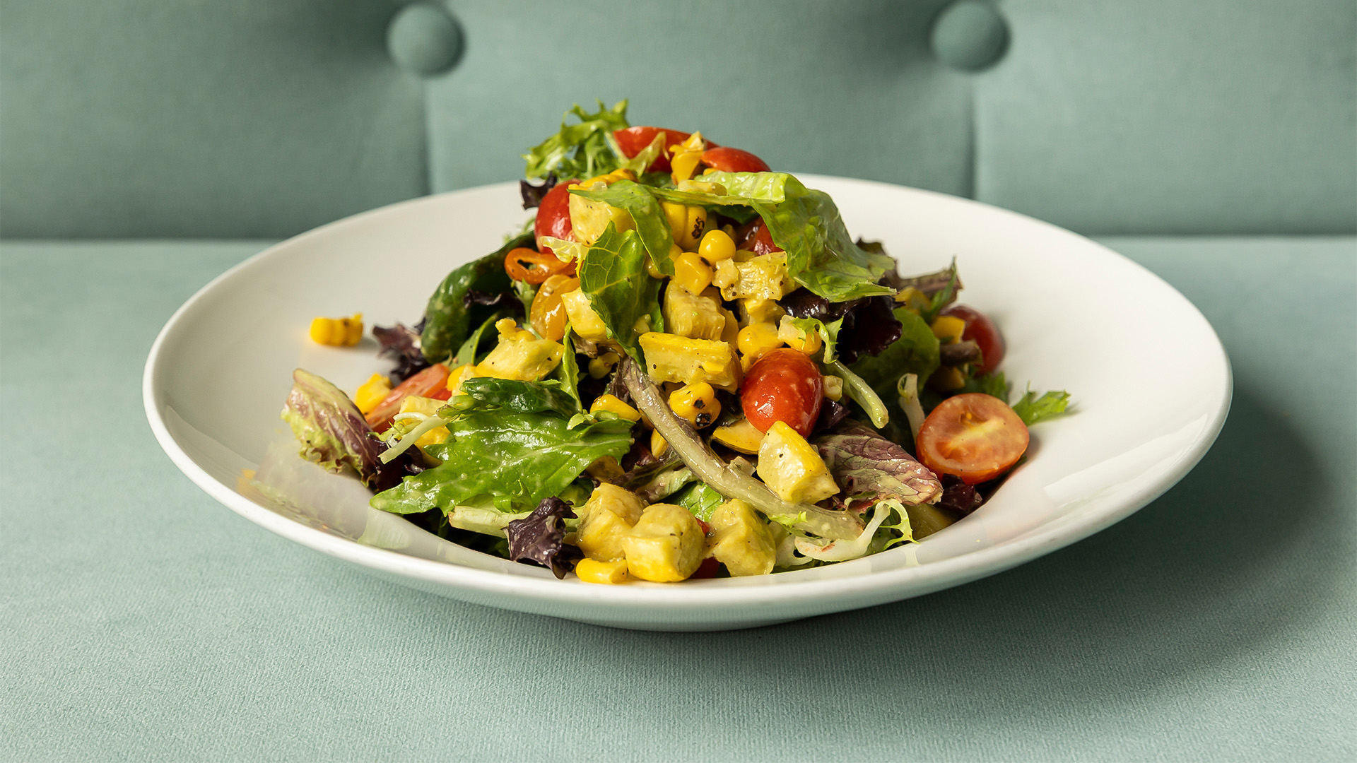 a salad on a plate