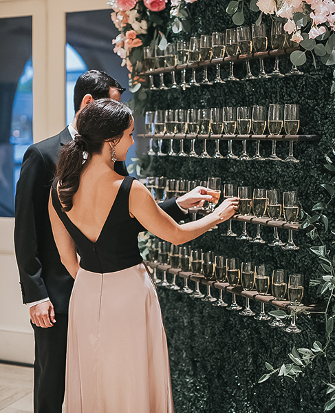 a man and woman standing next to each other