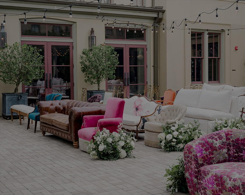 a group of furniture outside