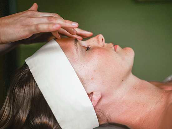 a woman getting a massage