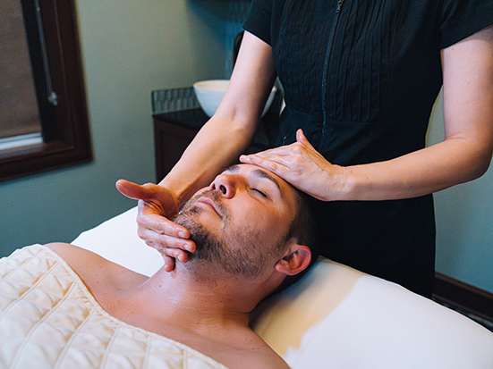 a man getting a massage
