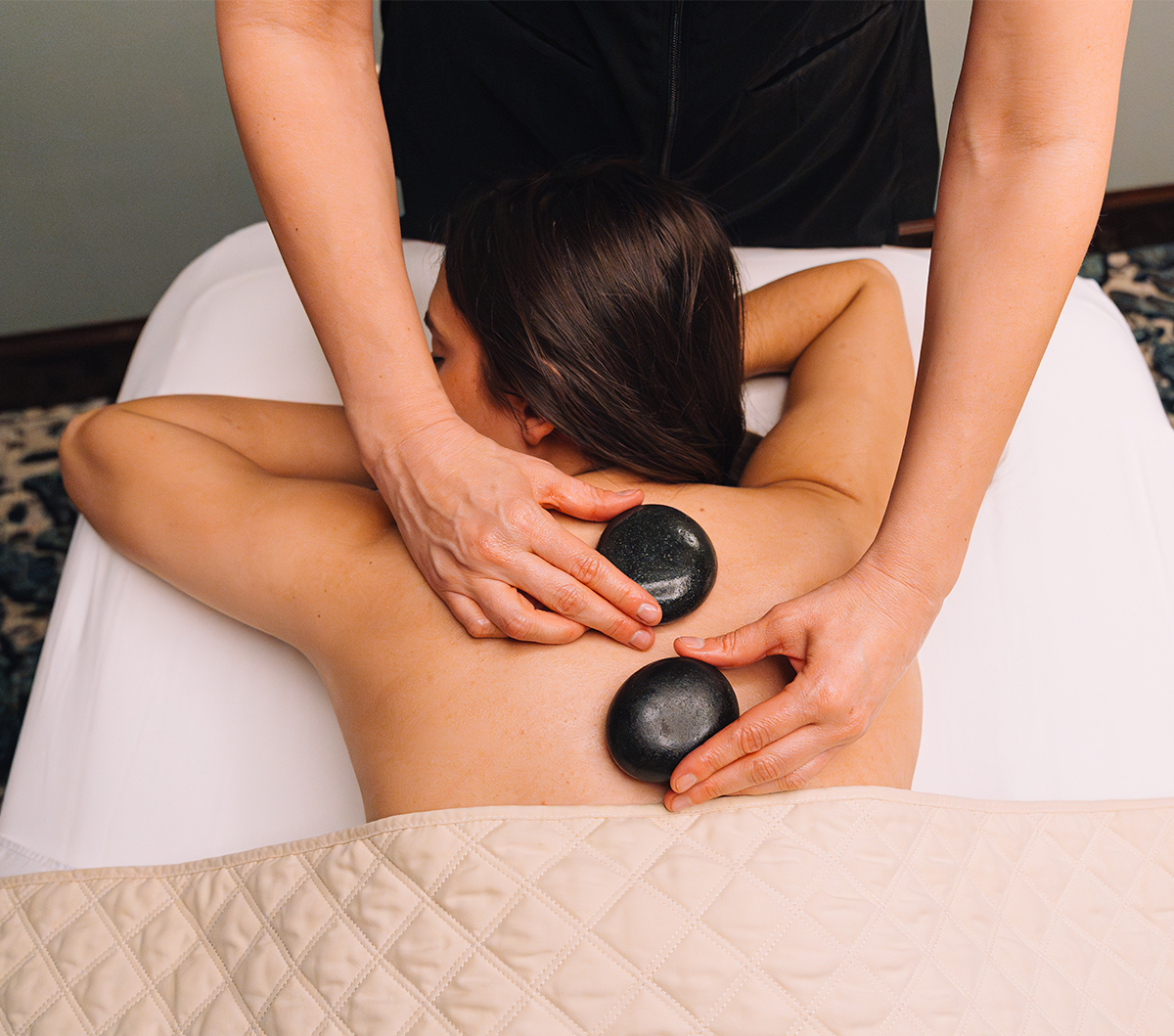 a woman receiving a massage
