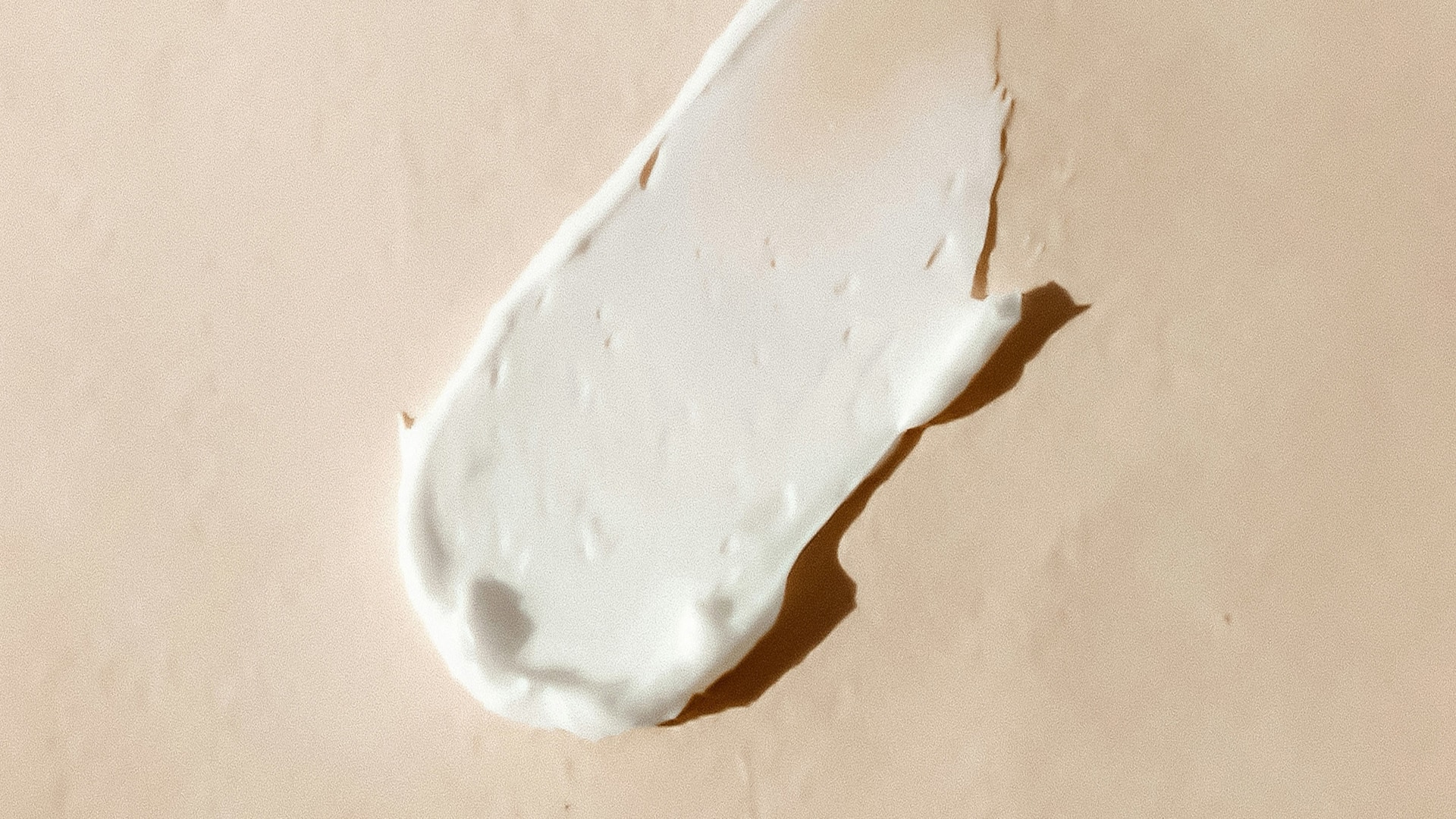 a white smear of cream