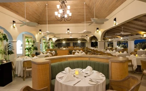 a restaurant with tables and chairs