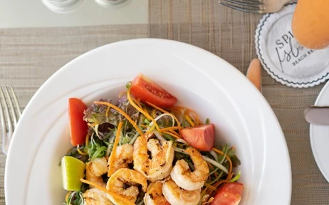 a plate of food on a table